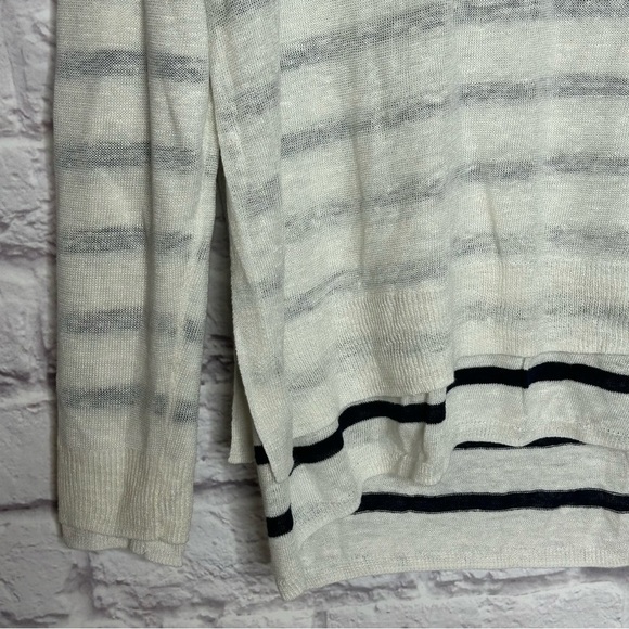 Pure Collection Linen Double Layer Striped Sweater NWT - Picture 8 of 14